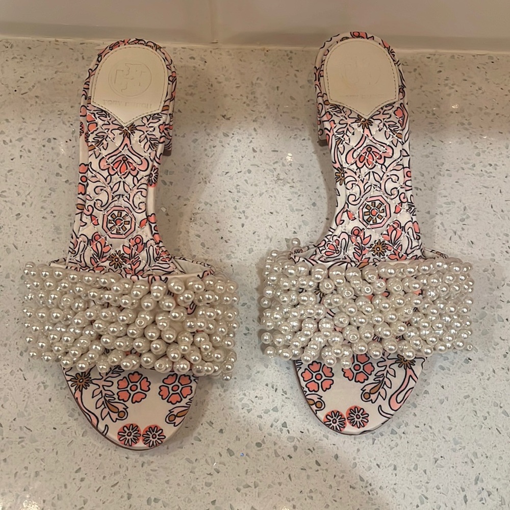 COPY - Tory Burch Pearl slip on heels